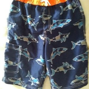 Boys Hanna Andersson swim trunks, size 140.